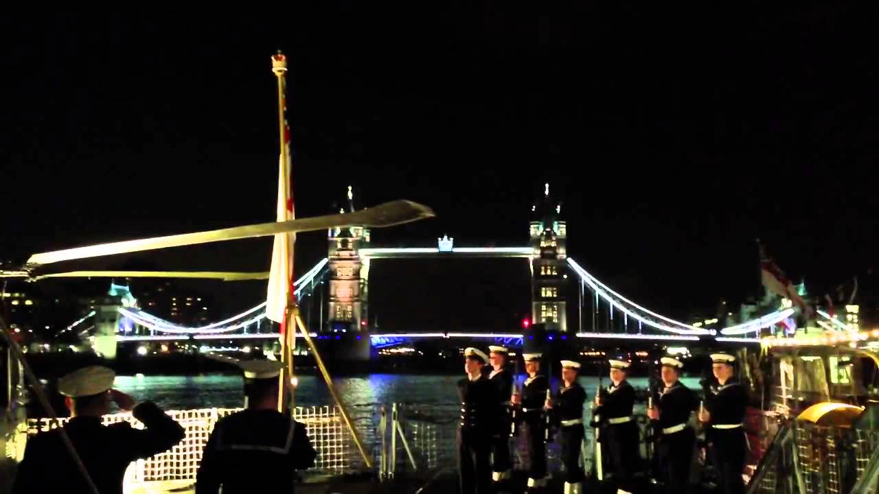 HMS Westminster Ceremonial Sunset