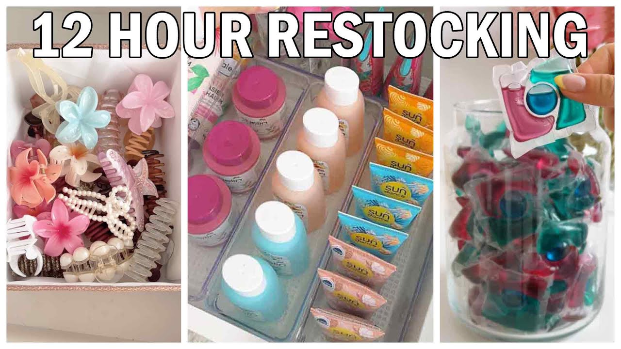 12 Hours of Restocking ASMR ✨ | Organising, Cleaning, Restocking Live Stream To Fall Asleep To