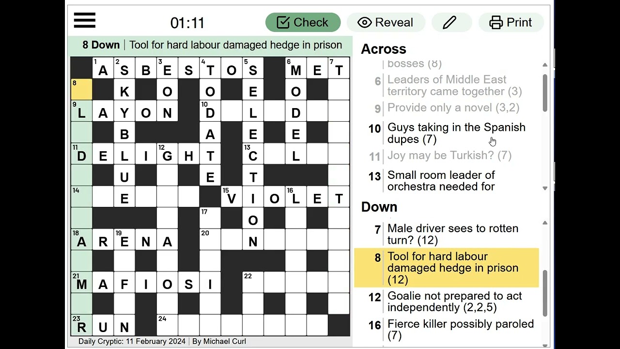 Daily Cryptic Crossword (bestforpuzzles.com) - 11 February, 2026