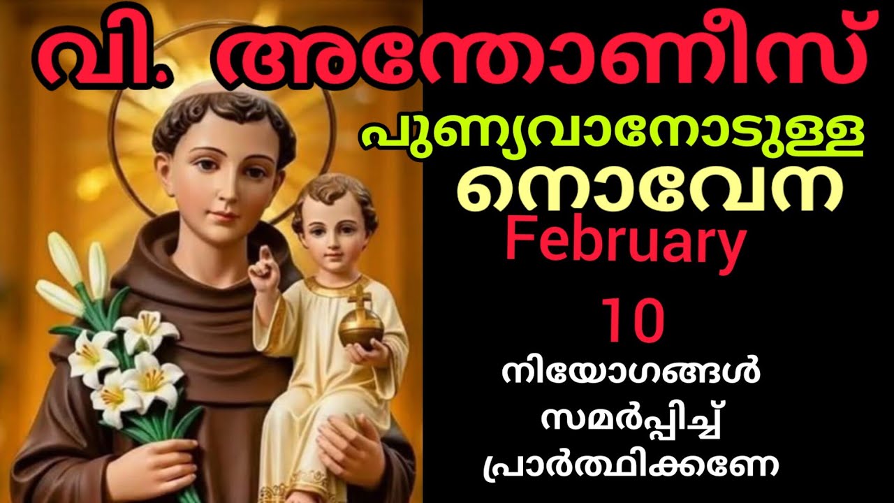 St Antony Novena February 10 Tuesday വി. അന്തോണീസ് പുണ്യവാന്റെ നൊവേന #stantony #kalo #antony  #noven
