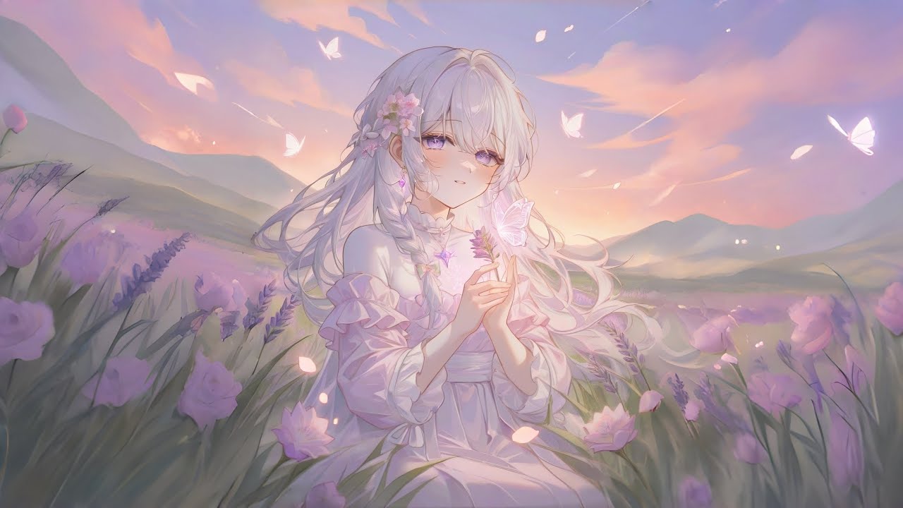 Twilight Meadow 🌅🌸 | Relaxing Instrumental Background Music for Study, Work & Sleep 放鬆純音樂/讀書/工作/睡眠