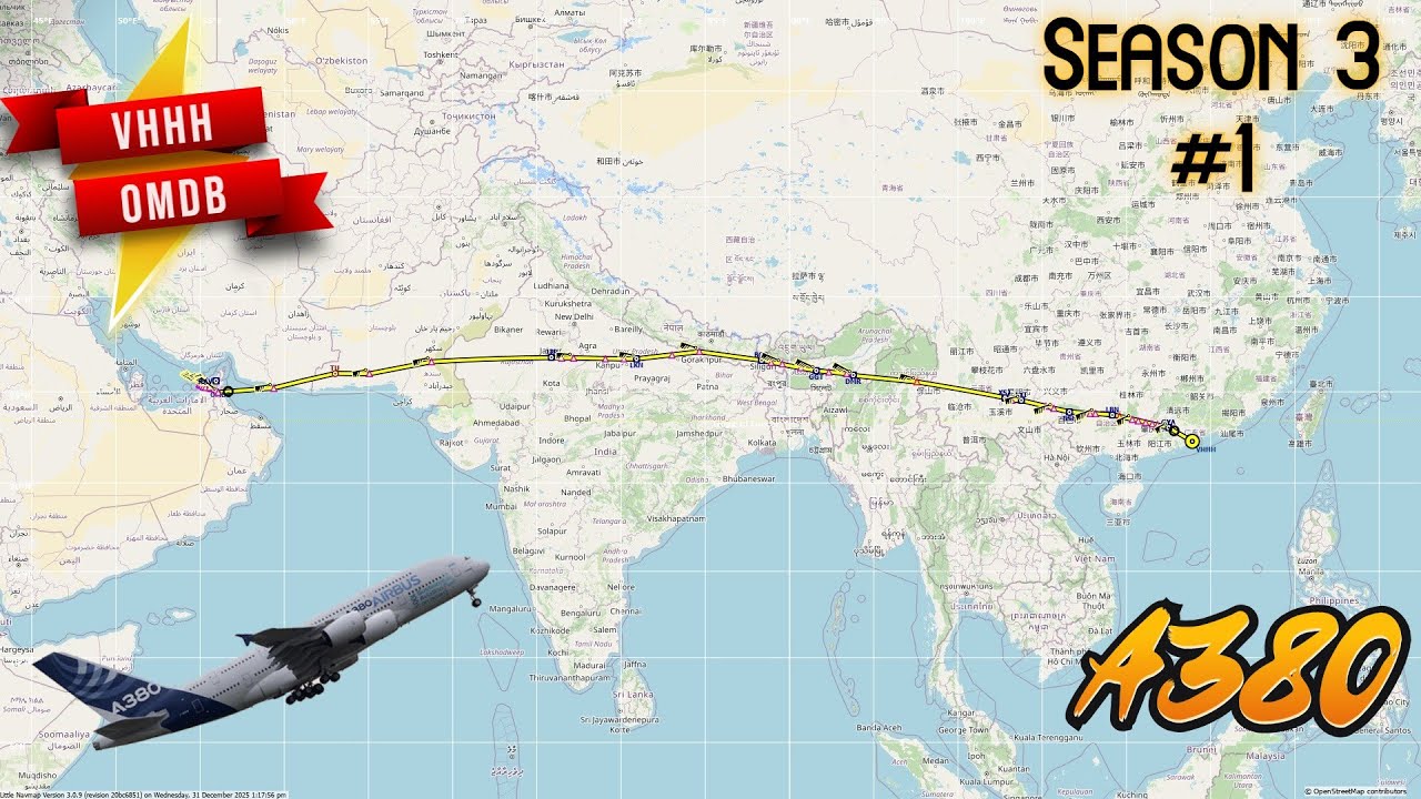 Series 3 | FS2020 A380 VHHH✈✈✈OMDB (Timelapse)  #1