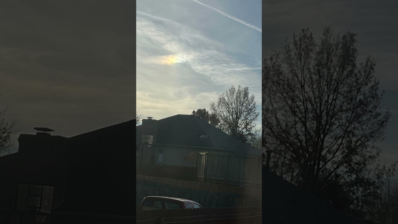 My guardian angel hovering behind my house while court was in session‼️ Praise The Only Wise God‼️