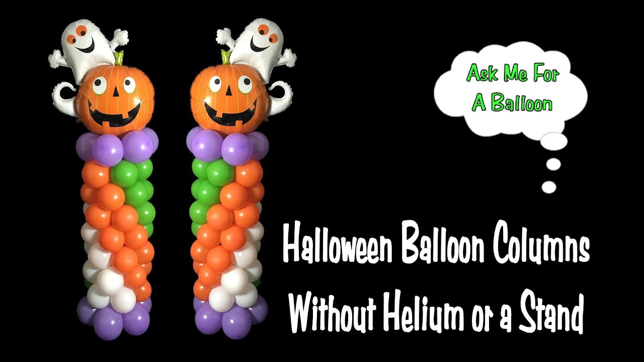 Halloween Balloon Columns - Balloon Decoration Tutorial