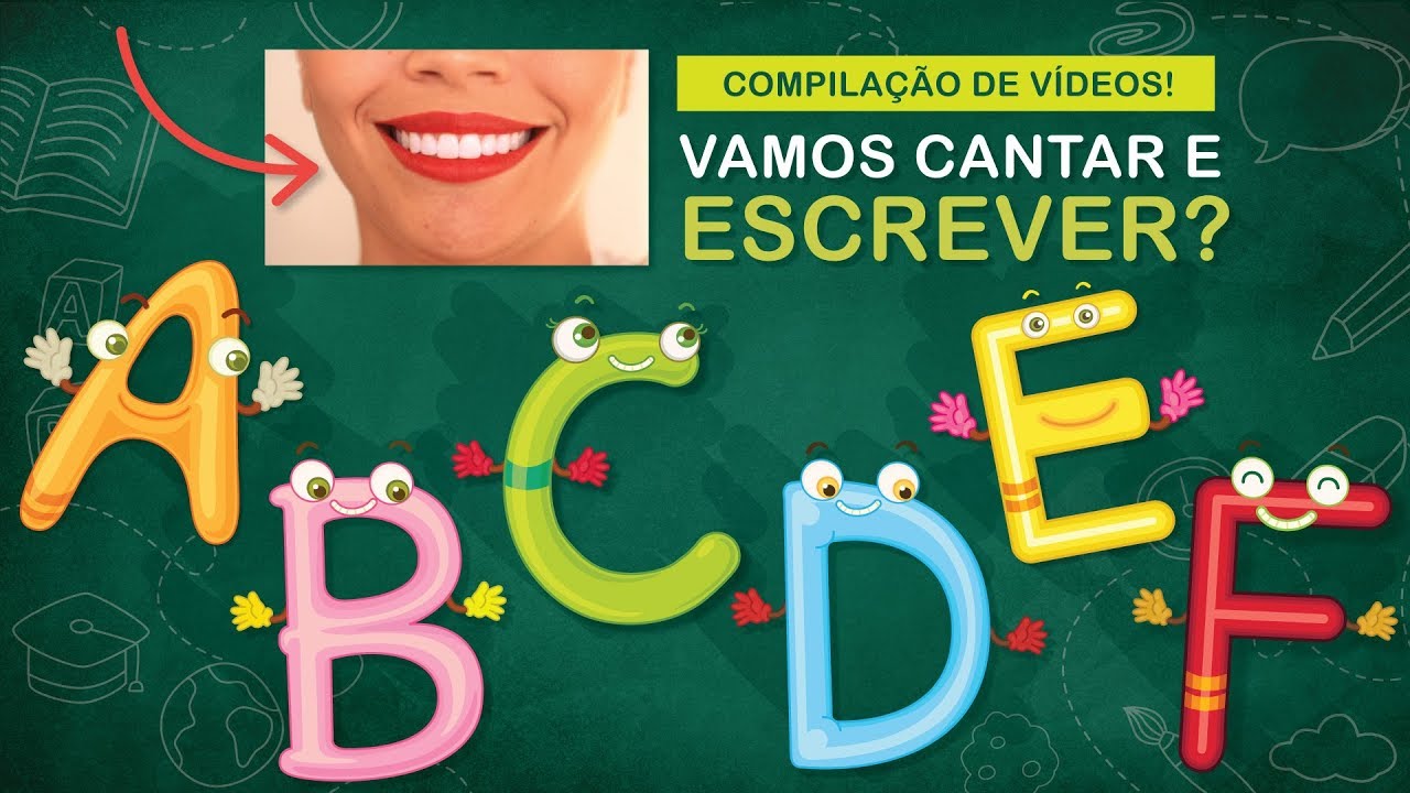 Cantando e escrevendo! Vamos aprender a escrever? A B C D E F #compilação