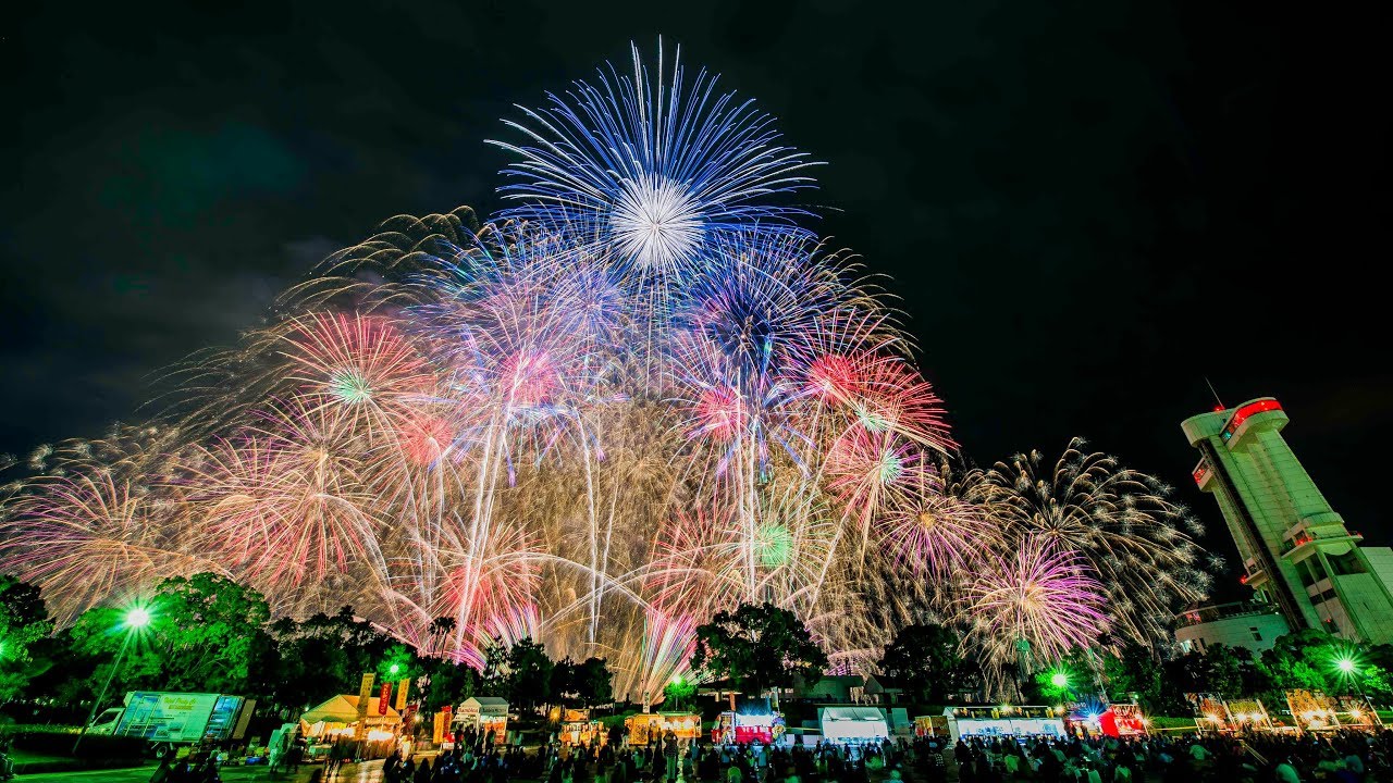 名港水上芸術花火 2017 クライマックス 4k 名古屋港 JAPAN FIREWORKS