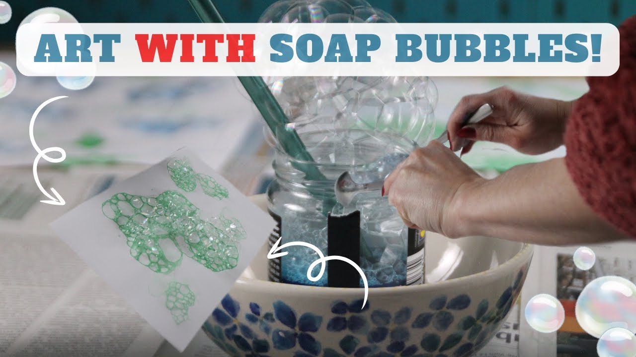 Artist tries to make abstract art with soap bubbles