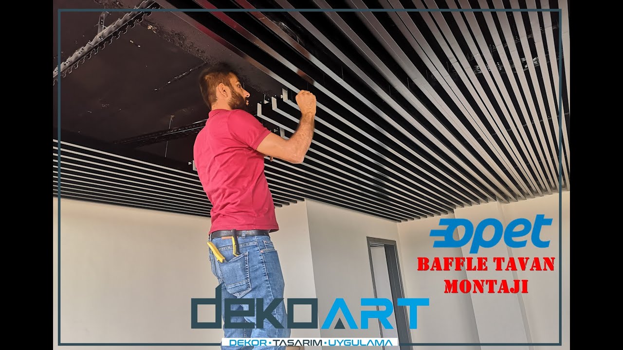 BAFFLE LİNEAR TAVAN MONTAJI(Opet Petrol Bafıl Tavan)