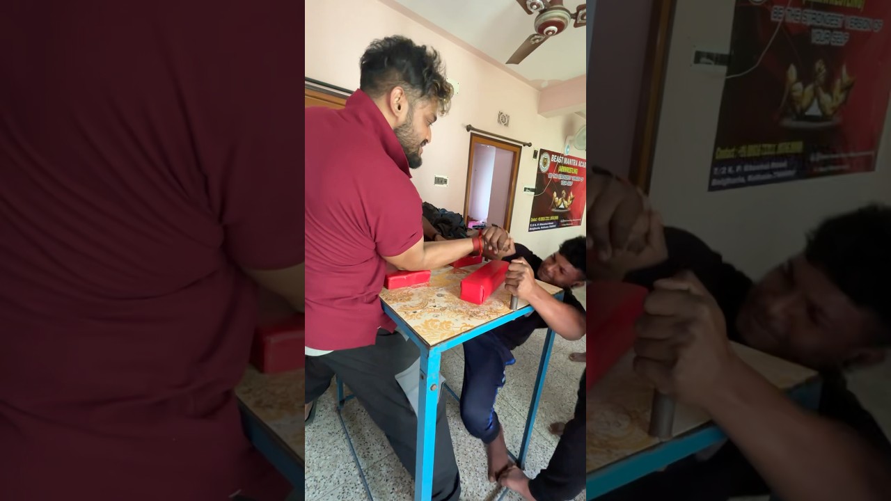Practice With Strong Student #ytshortsindia #students #armwrestlingchamp #armsport #ytshort