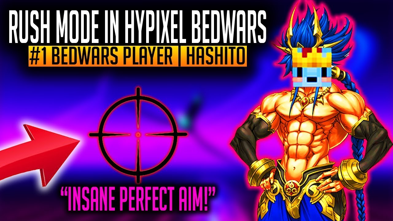 Hashito DESTROYS EVERYONE in BEDWARS RUSH MODE (Hypixel Solo Bedwars)