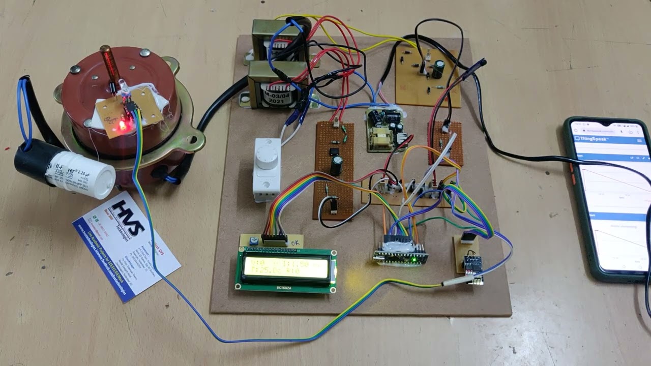 HVS-3574. IOT Based AC Motor Monitoring System Using Arduino and ESP8266 #SmartIndustrialAutomation