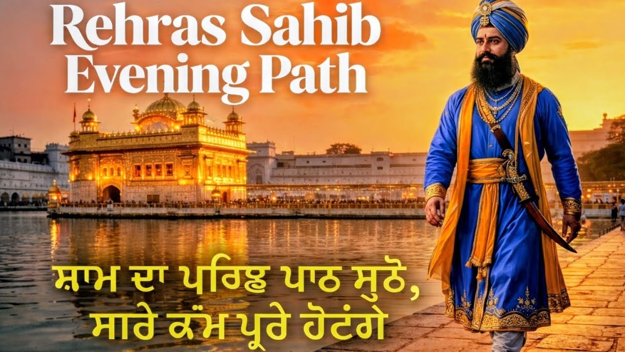 ਰਹਰਾਸਿ ਸਾਹਿਬ ~ ਸ਼ਾਮ ਵੇਲੇ ਦਾ ਪਾਠ ~ Rehras Sahib | Sikh Evening Prayer 