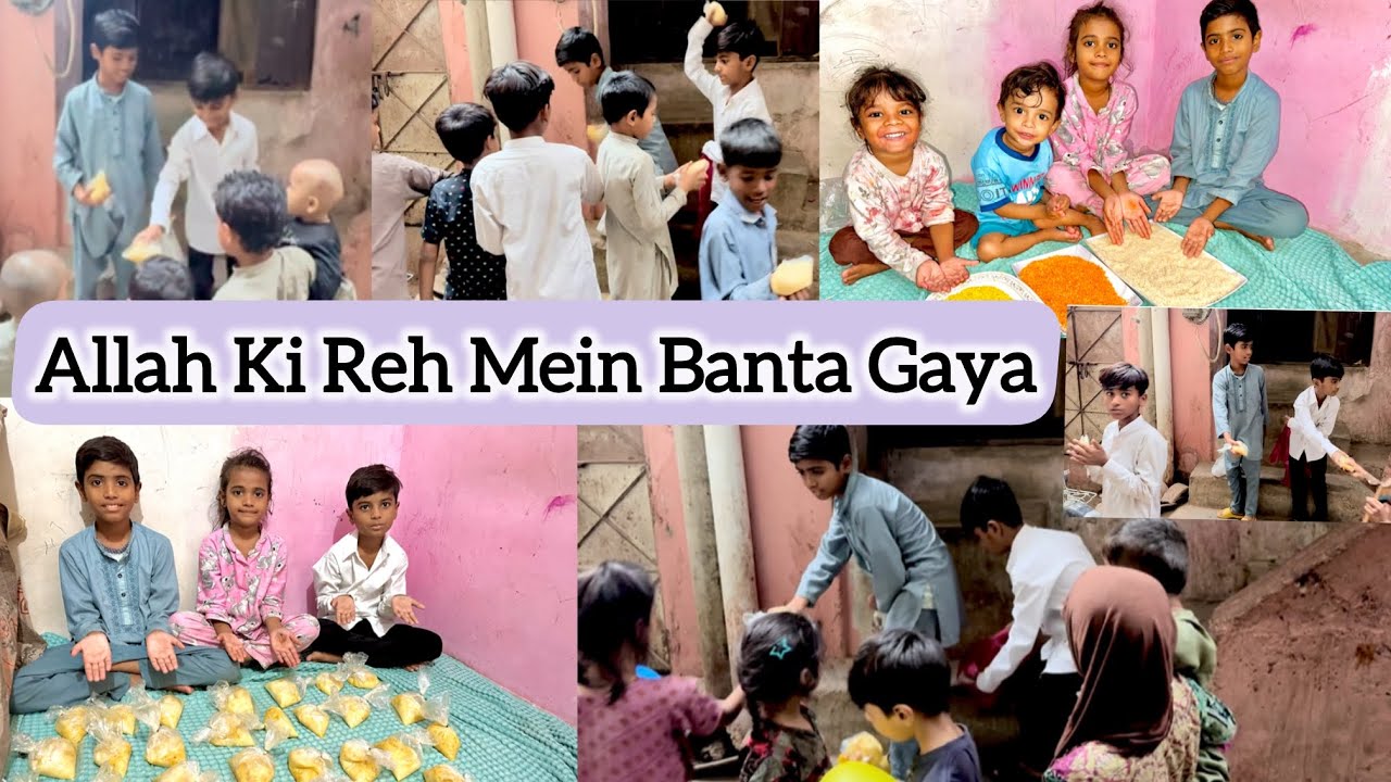 Allah Ki Reh Mein Banta Gaya Feeding Poor People #ramadan #help #eating #viralvideo 