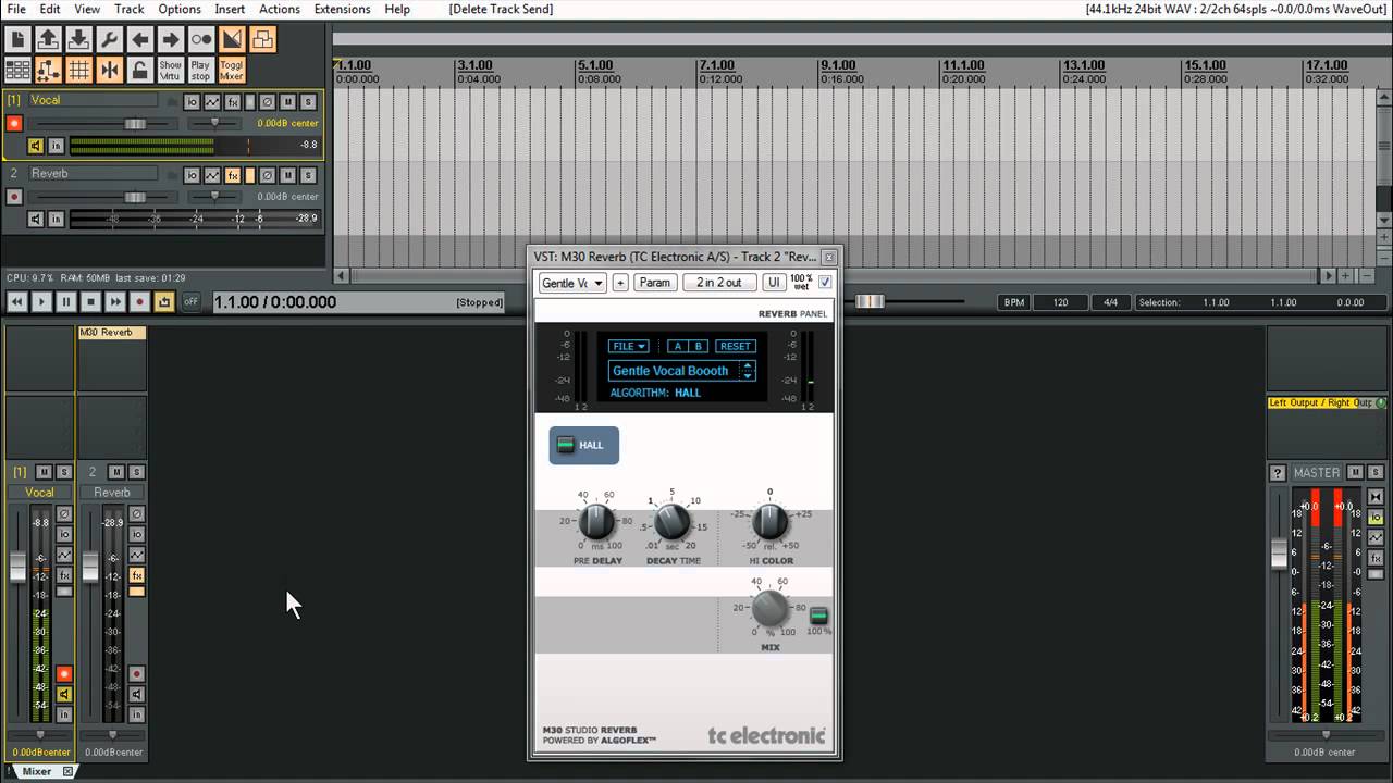 Tutorials For Reaper | Record Vocals with Reverb | Direct Monitoring | Software Monitoring
