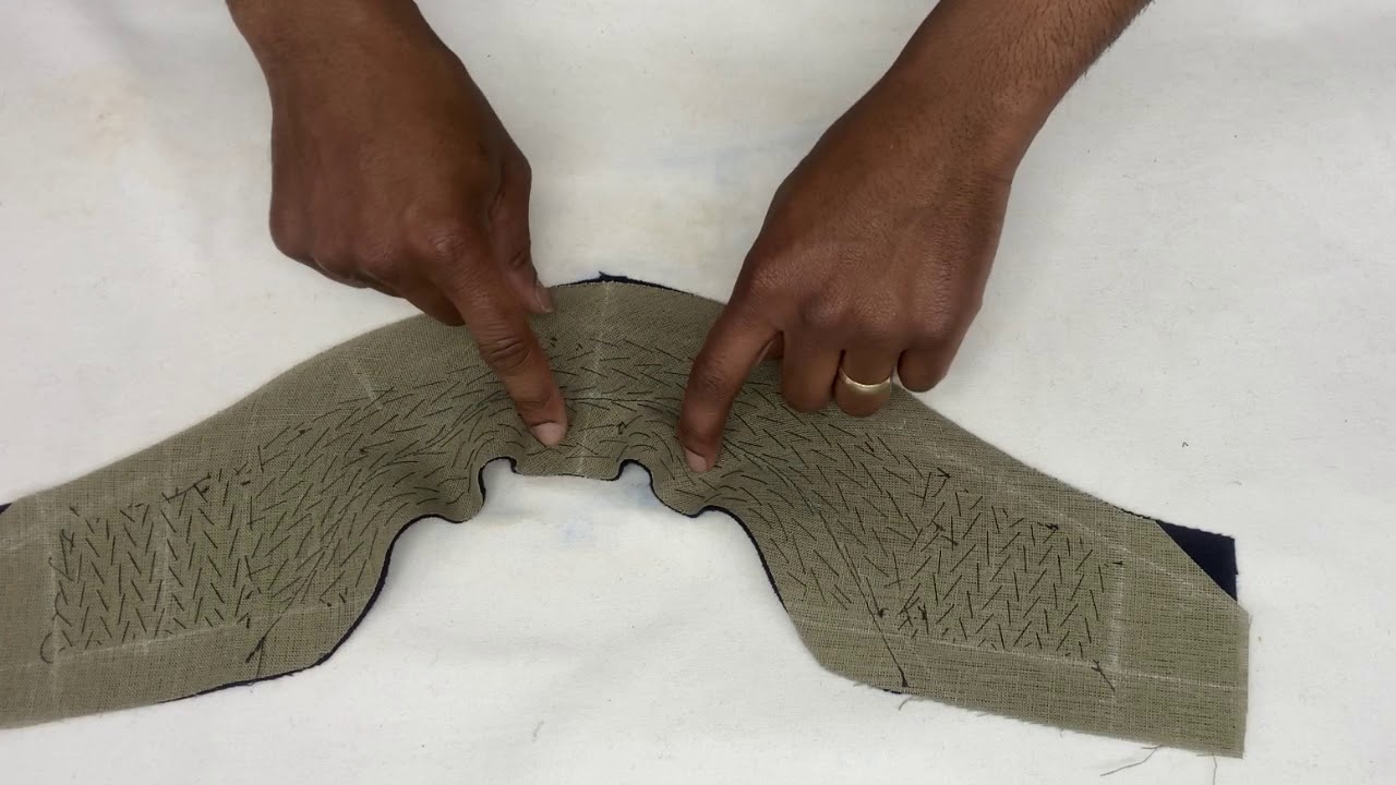 How to sew a bespoke under Collar & 2 piece Top collar..Savile Row Tailor