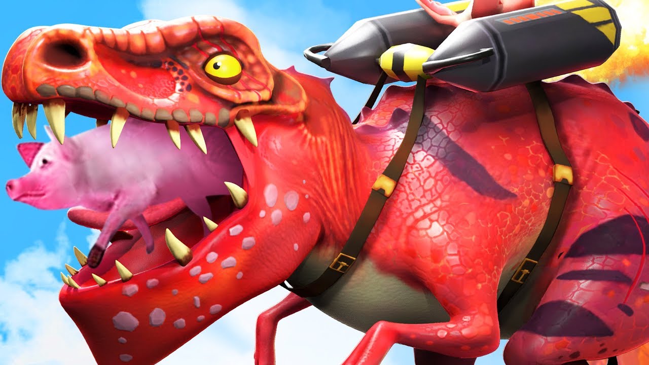 NEW T-REX With a Jetpack Eats Everything! - Hungry Dragon Gameplay Part 12 | Pungence