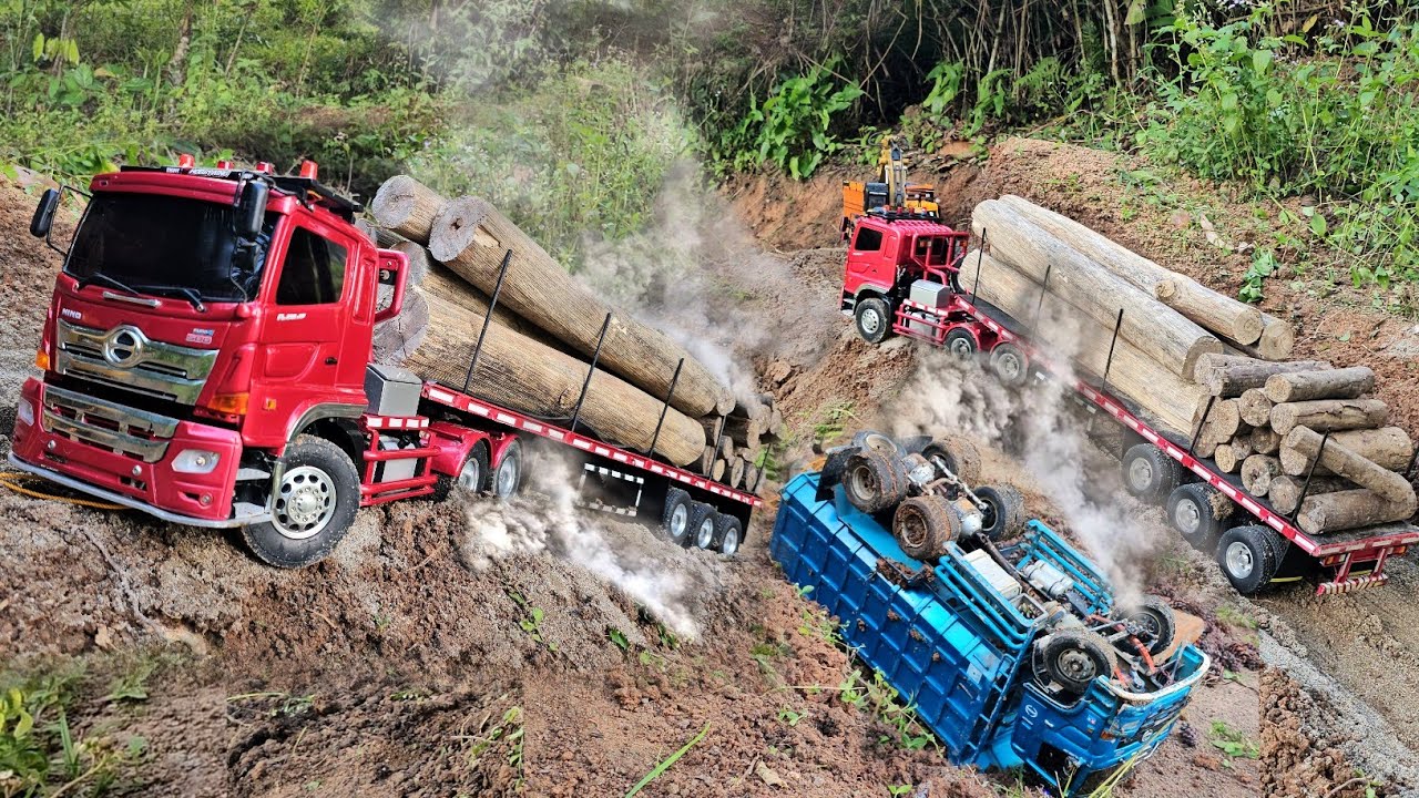 Новый проект: Радиоуправляемый грузовик перевозит бревна, спасенные от наводнения