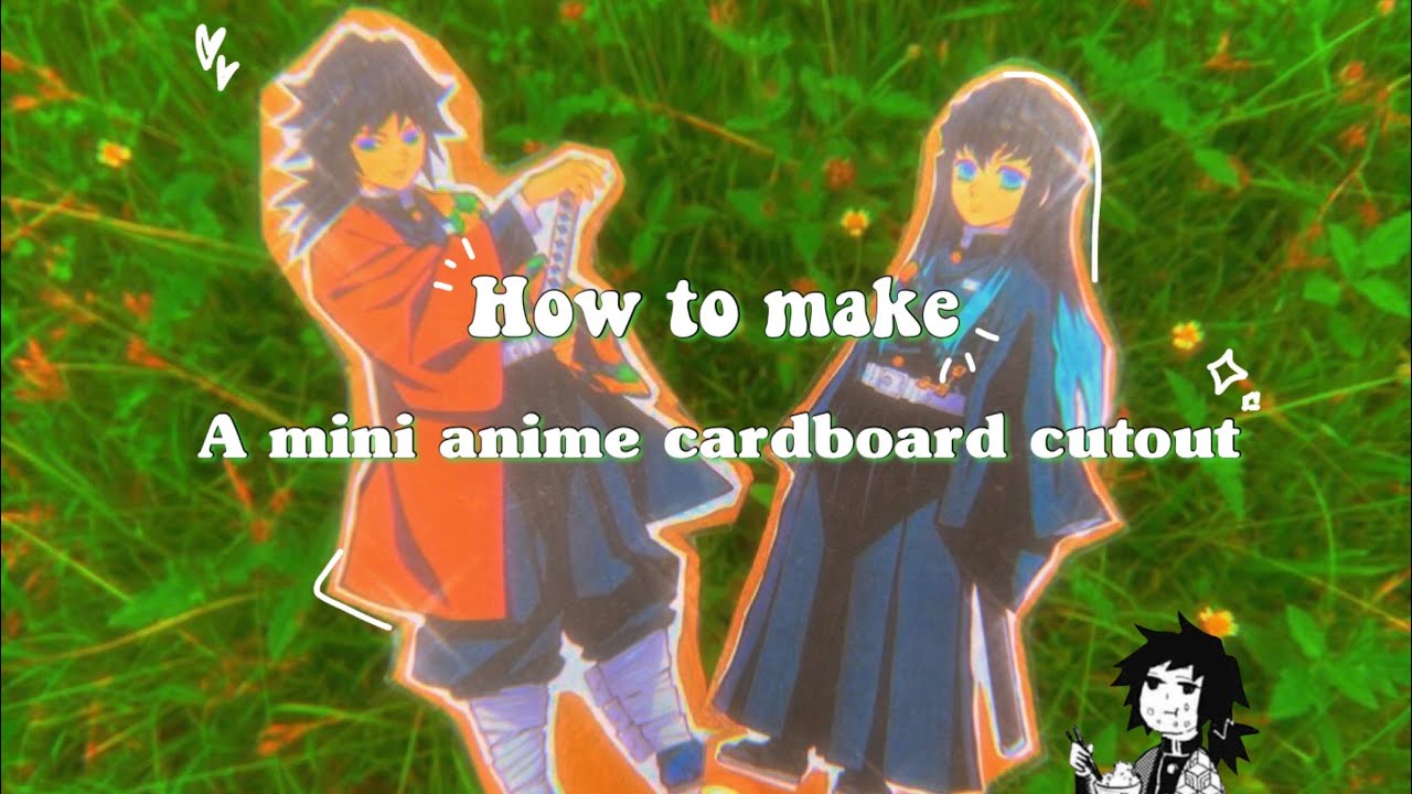 How to make a diy mini anime cardboard cutout🌿📎