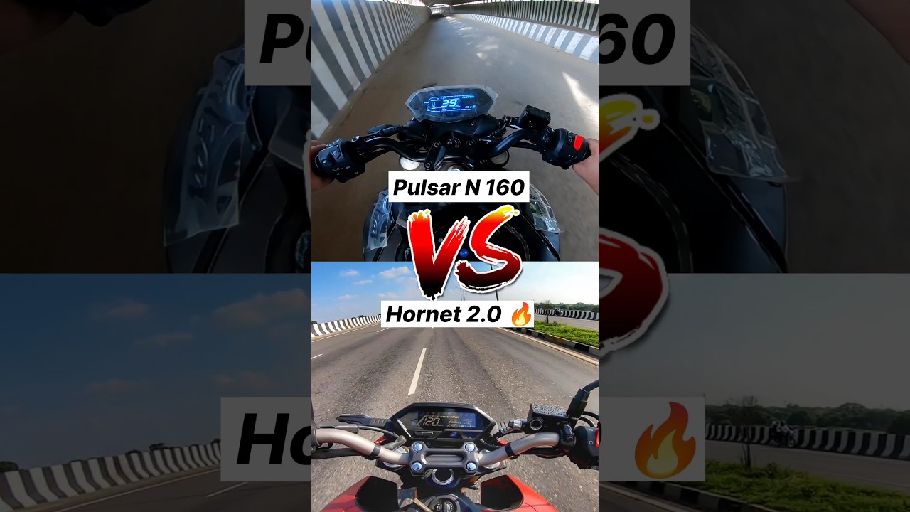 Bajaj Pulsar N160 vs Honda Hornet 2.0 🔥 Gear Challenge #shorts #n160