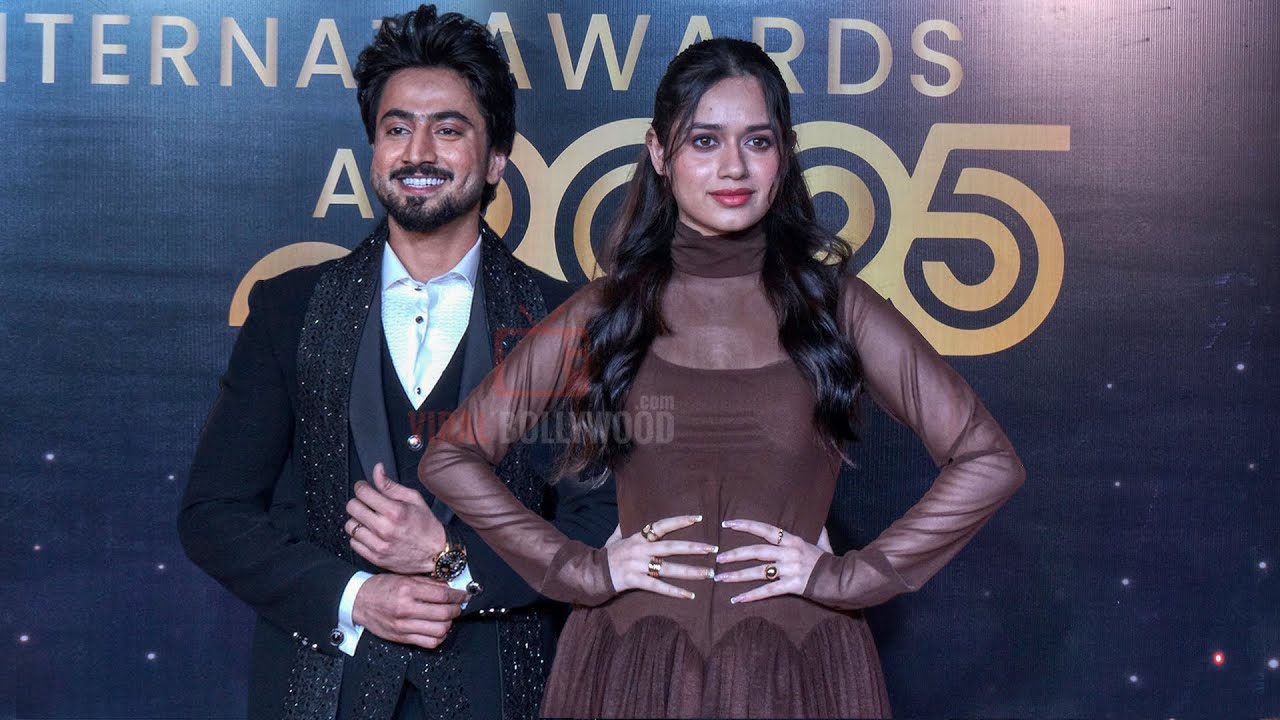 Jannat Zubair and Mr Faisu arrives at International Iconic Awards 2025
