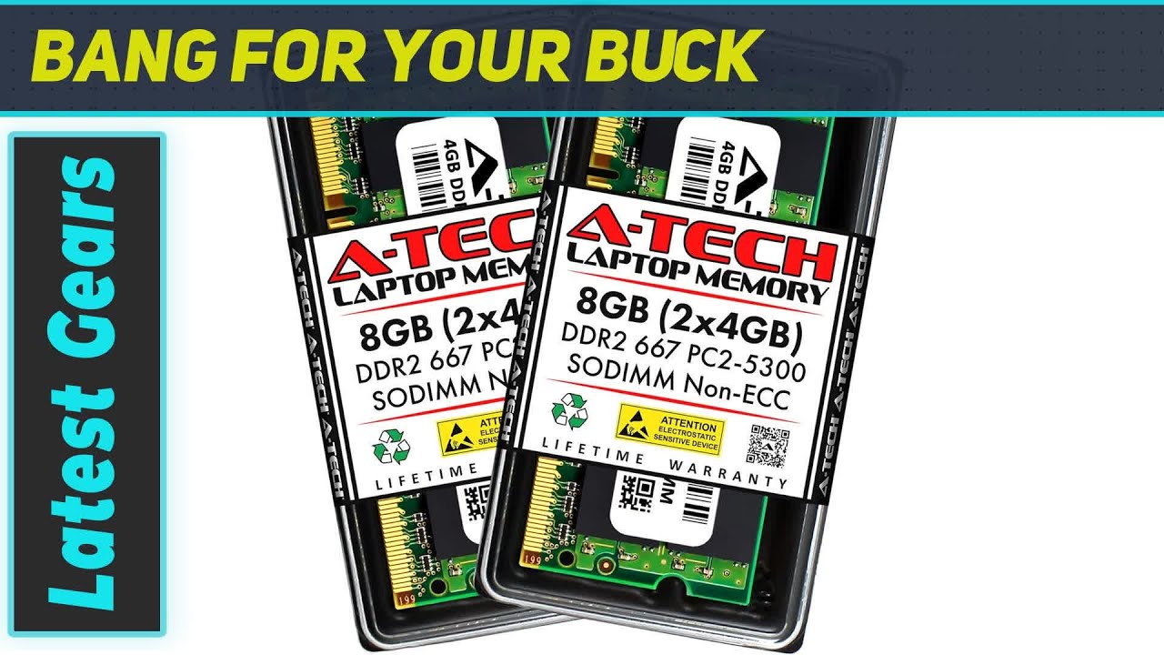 A-Tech 8GB DDR2 667MHz Laptop RAM Upgrade Kit: Unleash Your System's Potential!