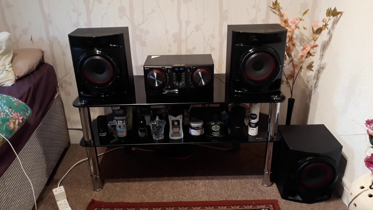 LG cj45 hifi system loudr 720w RMS party music sound test check this out!