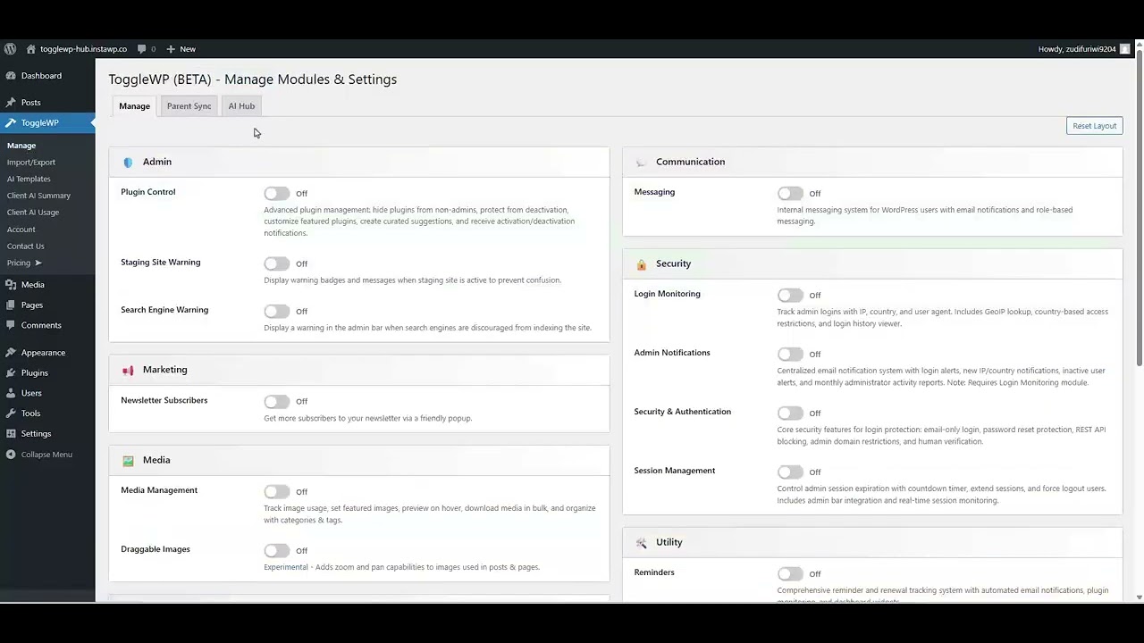 ToggleWP Agency Plan - AI Hub & AI Writer