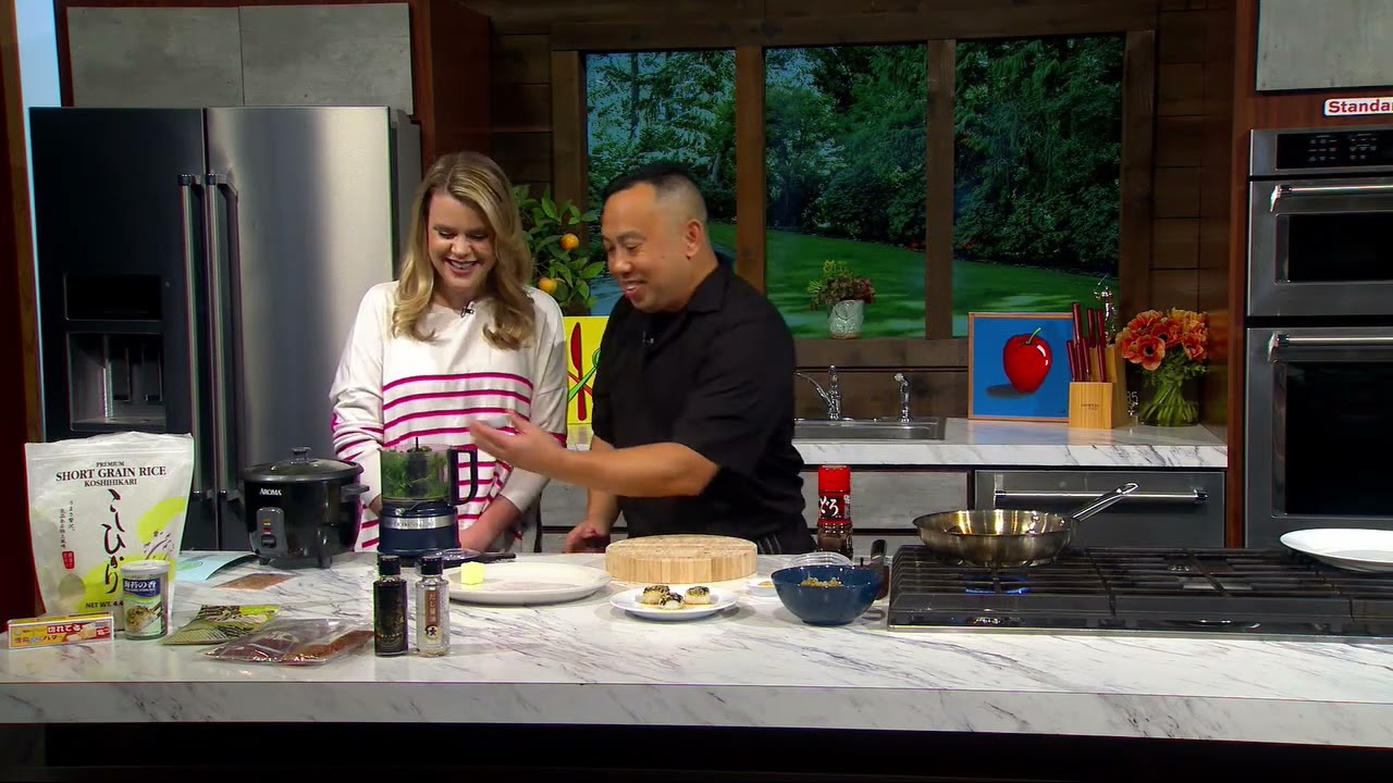 Jimmy Le Makes Furikake Dusted Scallop with Cilantro Lime Rice