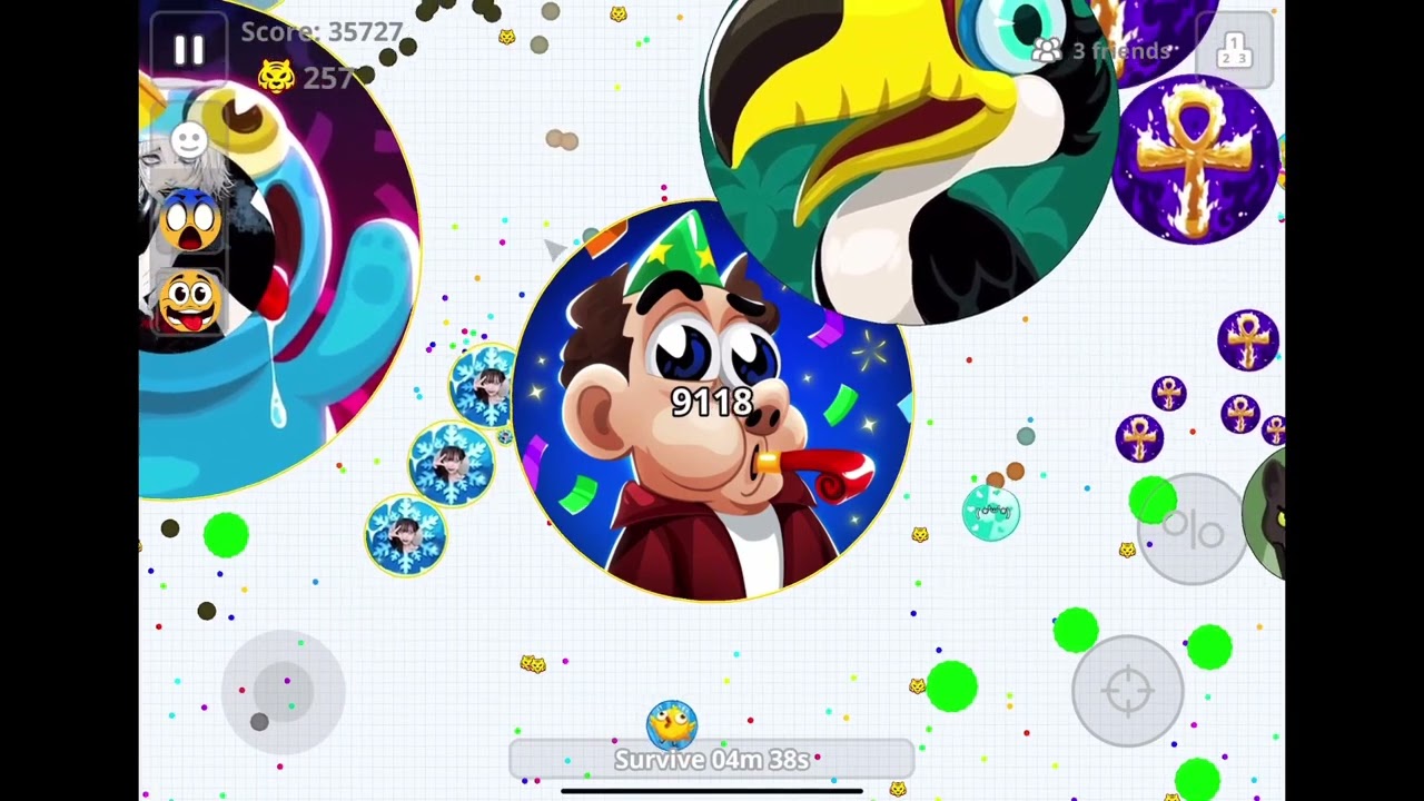 agar.io Movie いい所味方に全部持っていかれたので鯖で遊んでみた‼️⚠️でぃあぶろすがだいぶおかしいです😭声あり‼️Withﾁｬﾝ