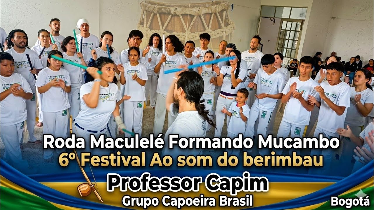Roda Maculelé Formando Mucambo - 6 Festival Ao som do berimbau Professor Capim Grupo Capoeira Brasil