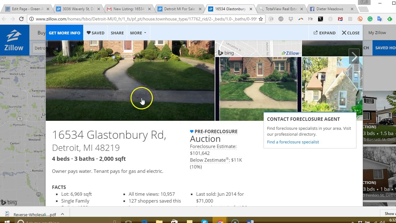 Zillow Pre-Foreclosures:Subject-To Deal