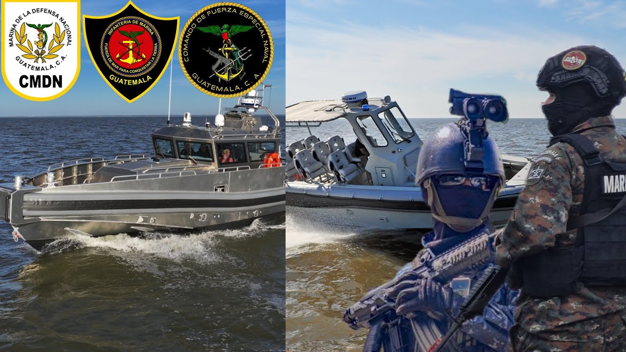 La Marina de Guatemala incorpora nuevas lanchas interceptoras y lanchas patrulleras. 