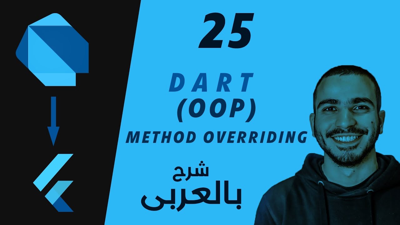 25- Dart Method Overriding (Object Oriented Programming)  شرح لغة برمجة دارت بالعربى