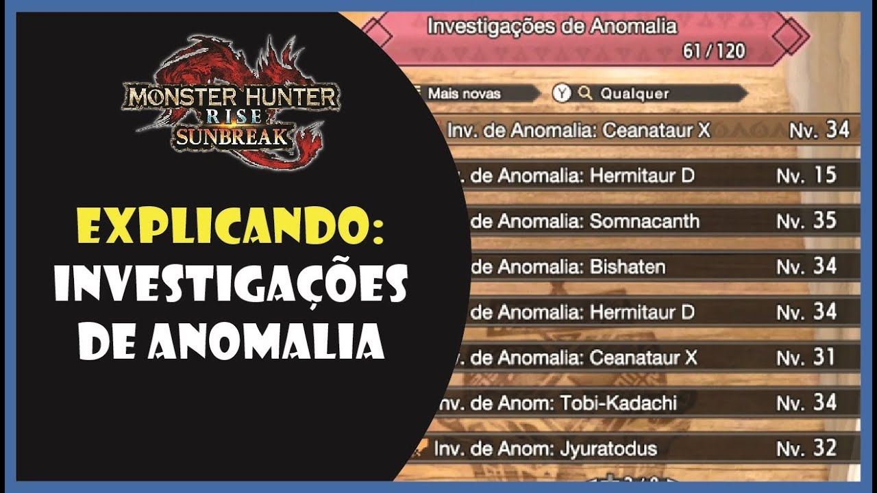 MHR: Sunbreak - Explicando as Investigações de Anomalia