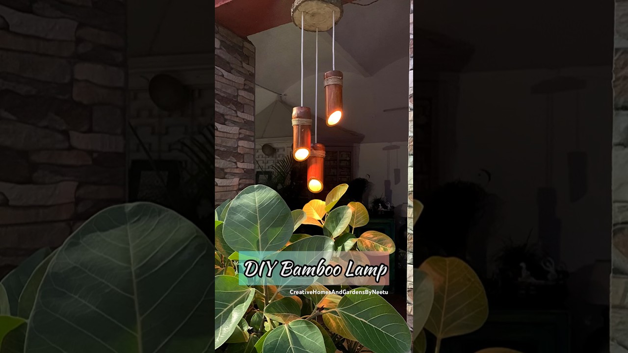 Bamboo Lamp 💡 #shorts #diyideas #diylamp #diylampideas #bamboo