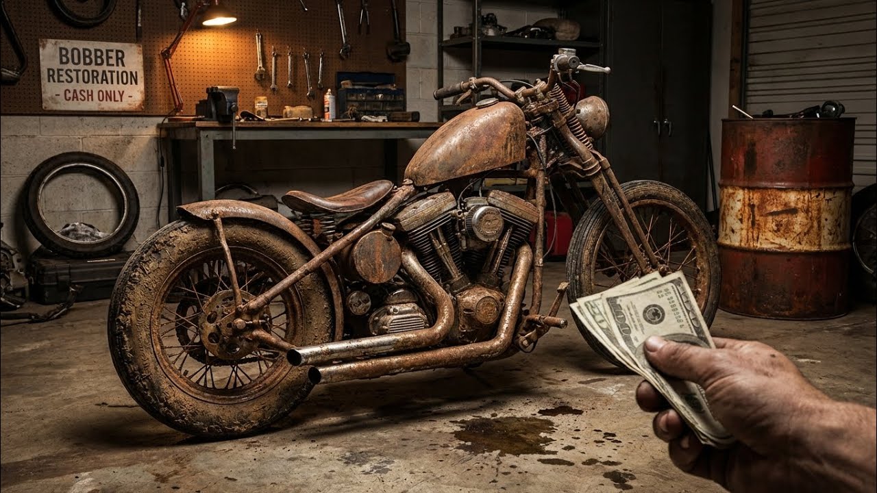 ASMR Restoration Bobber motorcycle #asmrsatisfying #asmrbikerestoration