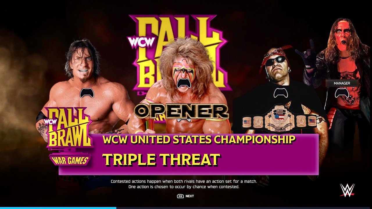 WWE2K25 UNIVERSE💭 WCW FALL BRAWL Nov wk3, Sean O’Haire, Ultimate Warrior, Konnan🏆 FULL MATCH X|S