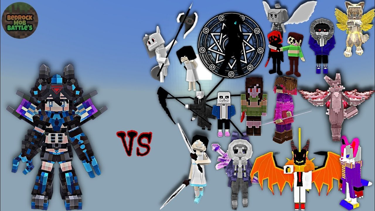 Female Terraphaser vs Random Op and Broken Bosses | Minecraft Bedrock | Mob Battle
