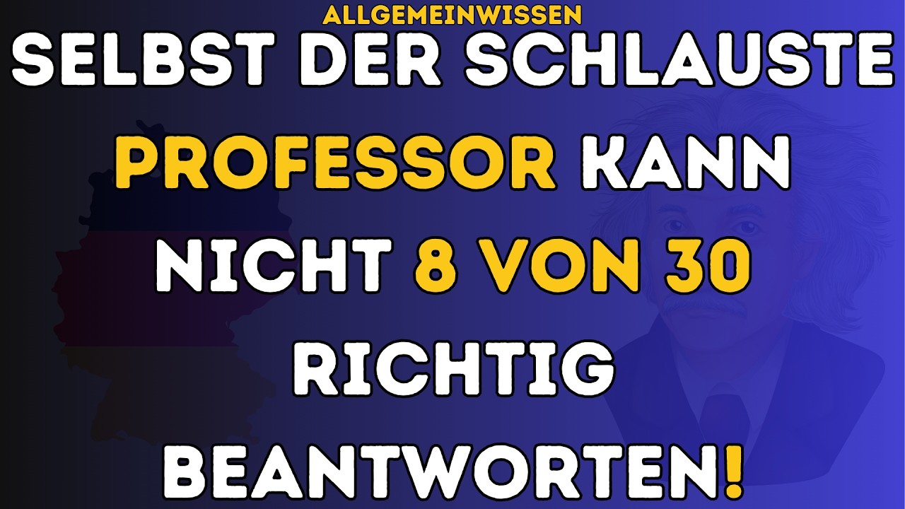 Dein IQ ist beeindruckend, wenn du dieses Allgemeinwissensquiz bestehst 🧠 30 Trivia Fragen!