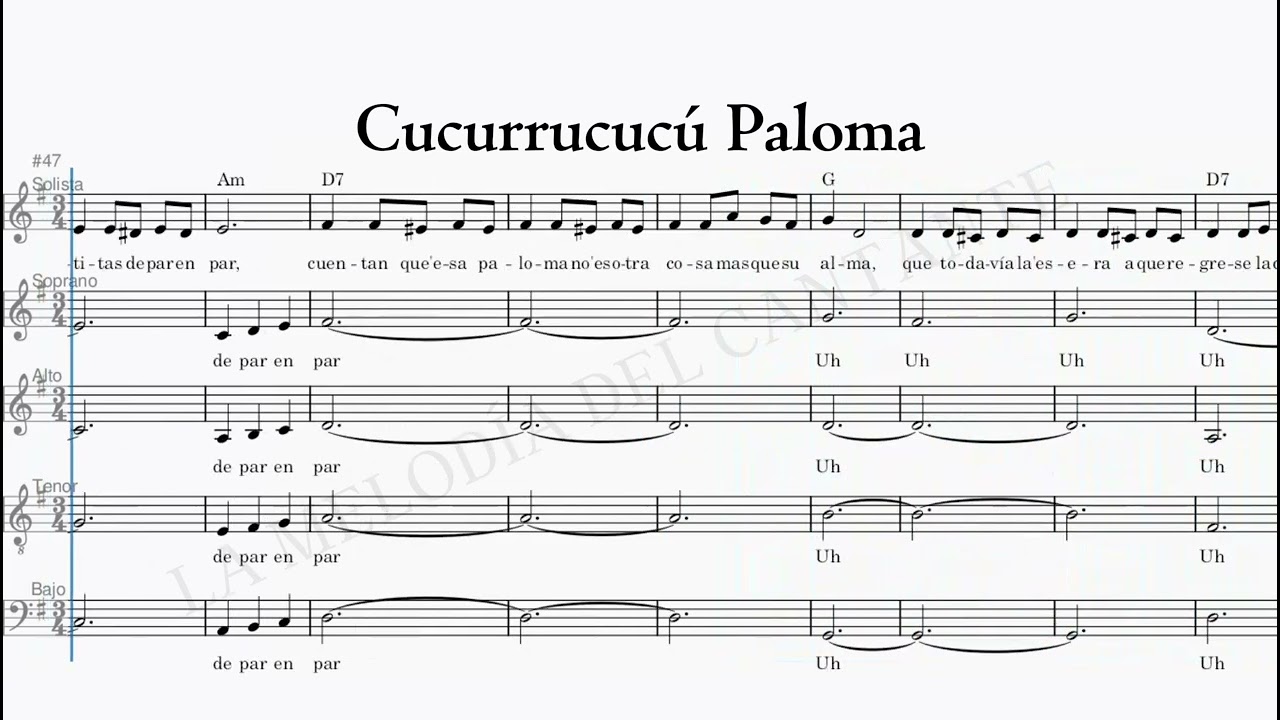 Cucurrucucú Paloma – Tomás Méndez | Versión Coral | SSATB