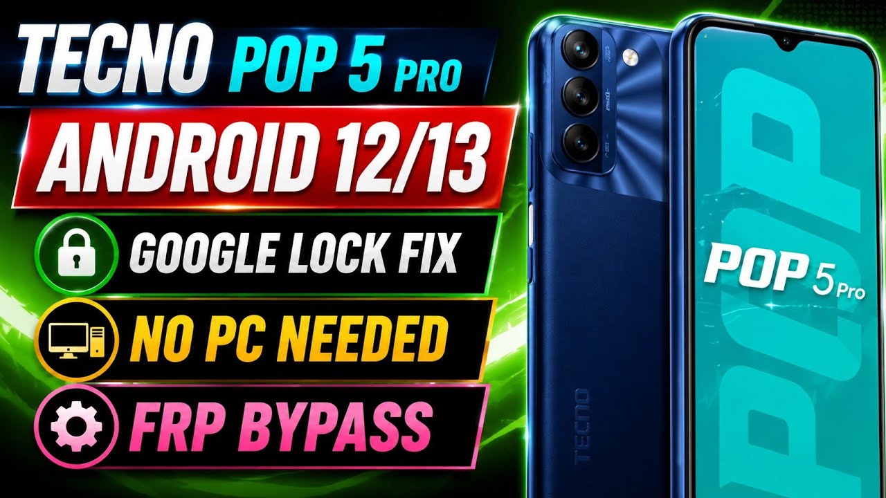 Tecno Pop 5 Pro FRP Bypass Without PC | Quick & Easy Method