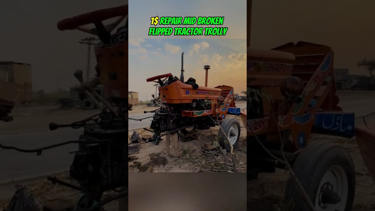 Amazingly Mechanics team repair total mid broken tractor #repair #restoration #build #invention