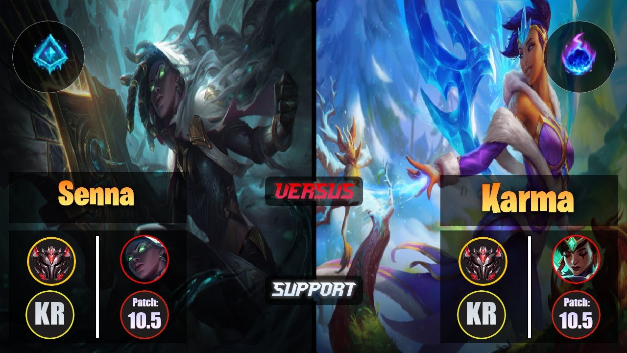 GrandMaster SENNA [Glacial Augment] (Support) VS  KARMA - Grandmaster KR Patch 10.5