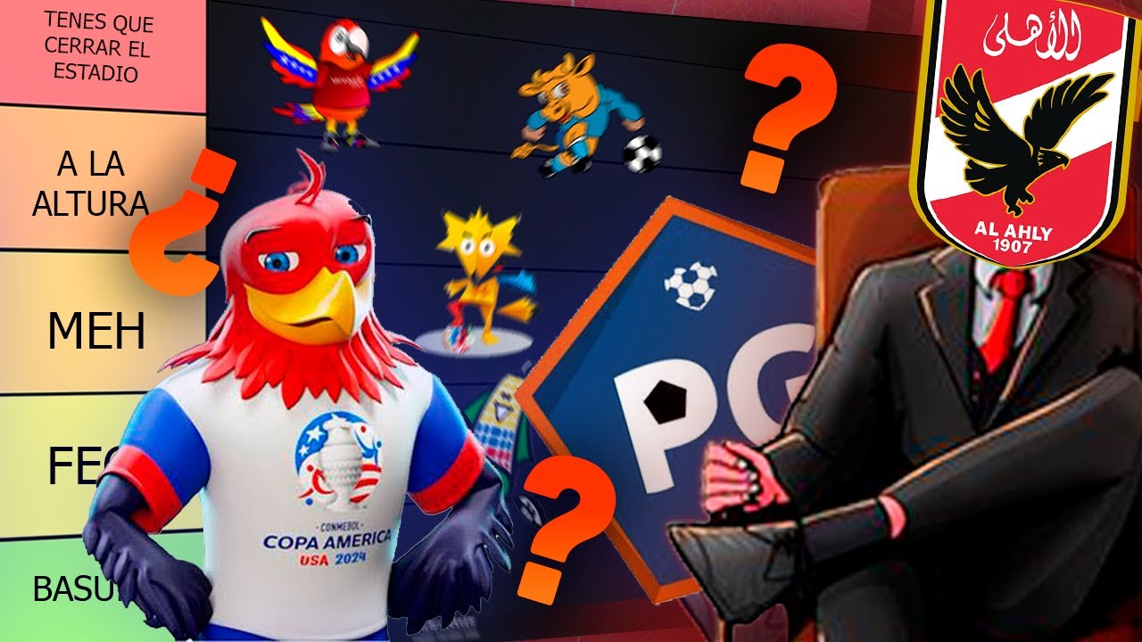 TIERLIST de MASCOTAS de COPA AMÉRICA (1987-2024) F.T @PalabradeGol