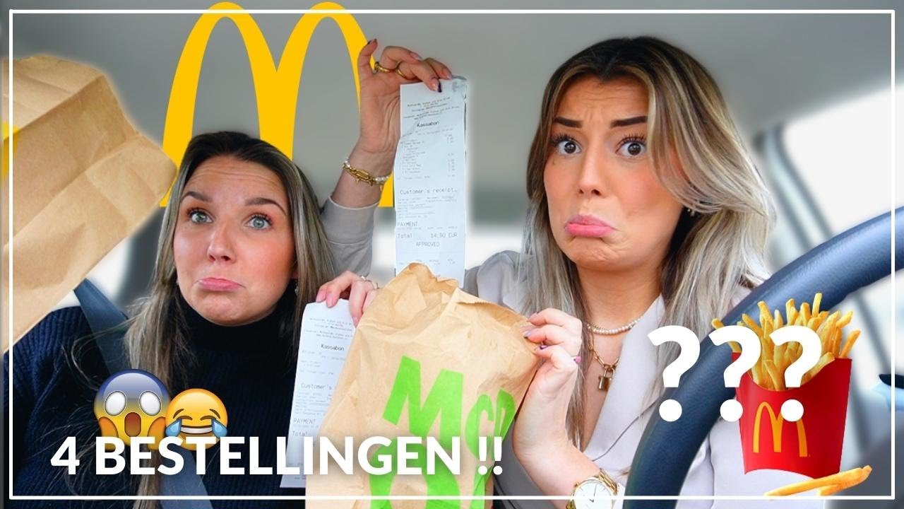 PERSOON VOOR ONS BEPAALD BESTELLING 😱🍟🍔 Mcdonalds Mukbang | Sara Verwoerd