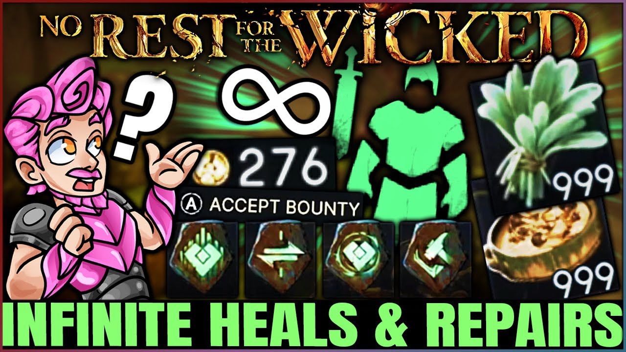 No Rest for the Wicked - How to Get INFINITE Healing Food & Durability Early Easy Fast - Full Guide!