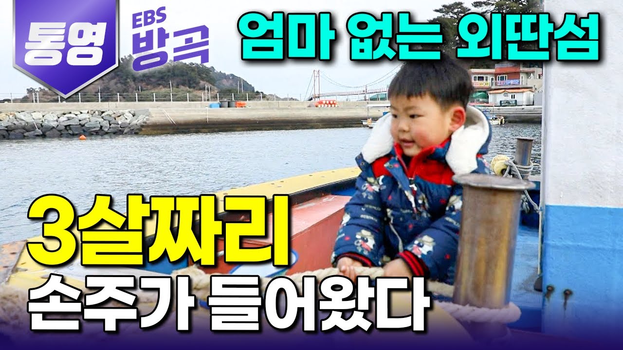 [경남 통영] "물고기랑 여기 살래요!" 또래 친구 한 명 없는 섬으로 들어와 할아버지랑 물고기 잡으며 오손도손 사는 5살 손주｜연대도 최연소 주민｜