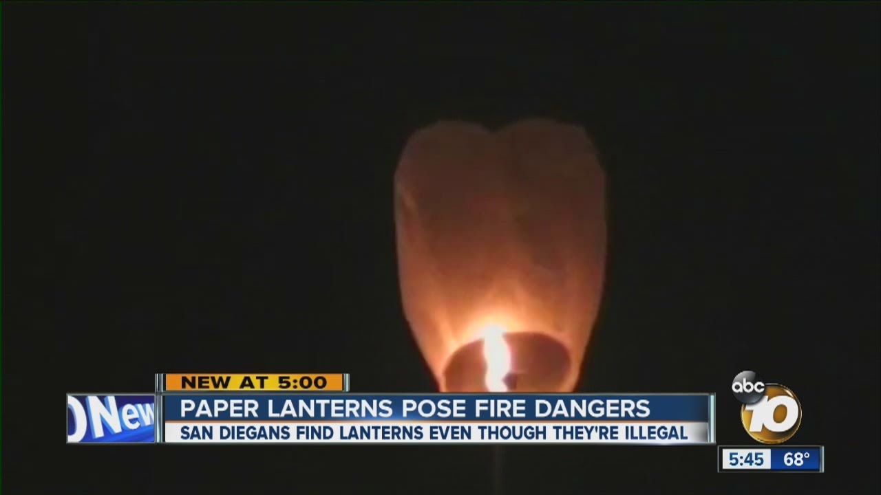 Paper lanterns pose fire dangers