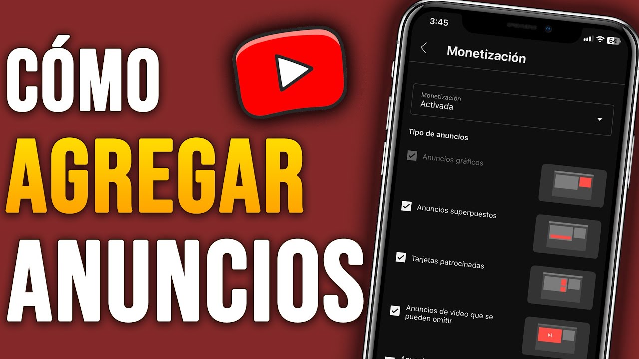 C&oacute;mo Poner ANUNCIOS en VIDEOS de YouTube (2024) Tutorial Paso a Paso