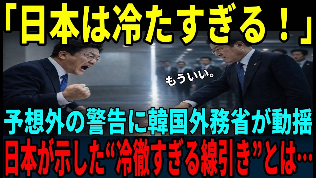 【海外の反応】「日本は見捨てるのか！」韓国外務省が困惑日本の残酷すぎる一文で交渉は即終了&hellip;